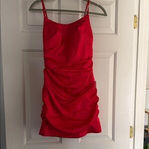 Homecoming Prom Satin Red Mini